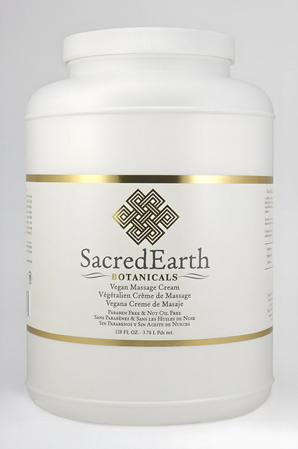Sacred Earth Botanicals - Massage Cream, 1 Gallon 4-Pack (4 Gallons Total)