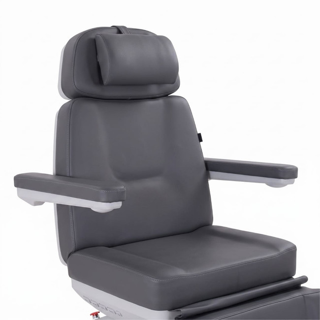 Headrest of the Black Spa Luxe 2246BN medical treatment chair with rotation.