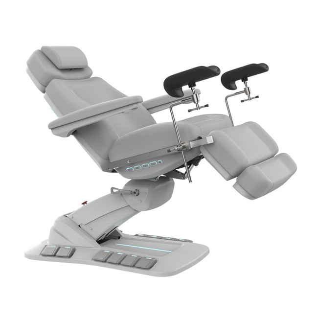 Light Gray Spa Luxe 2246EBNS Medical Exam Chair Gynecological version With rails and stirrups