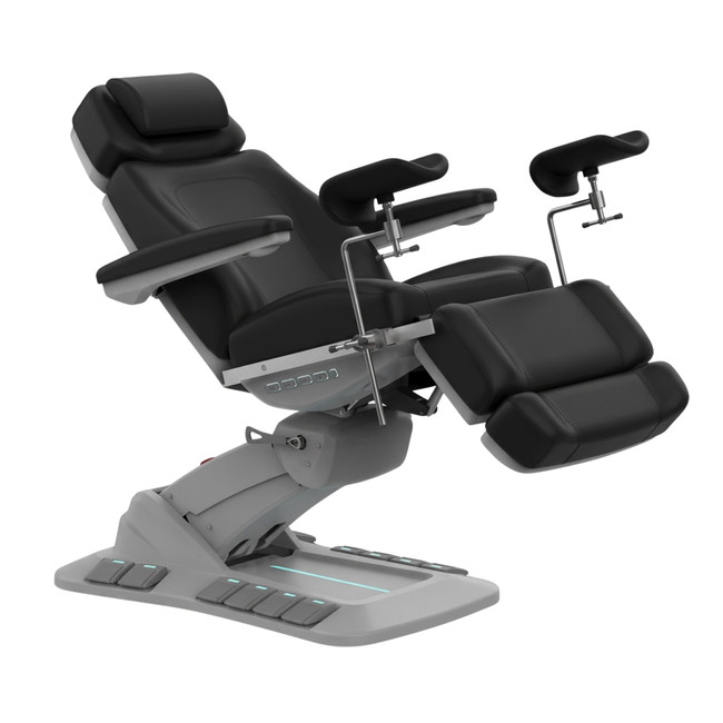 Black Spa Luxe 2246EBNS Medical Exam Chair Gynecological version With rails and stirrups