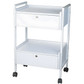 Dante + Trolley Table 2 Locking Drawers - Silver Fox 1019