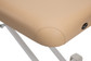 Detail of the padding on the beige Spa Luxe Electric Lift Massage Table