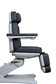 Side view of the Black Spa Luxe 2246BN medical treatment chair with rotation.