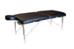 3/4 Black padded Spa Luxe Portable Massage Table with facerest.