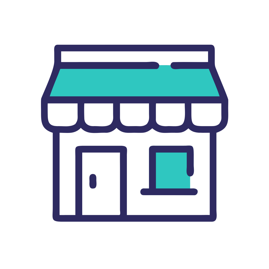 Icon of a store front to represent business line of credit
