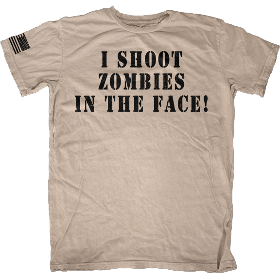 I Shoot Zombies in the Face TShirt First Amendment Tees Co. Inc.