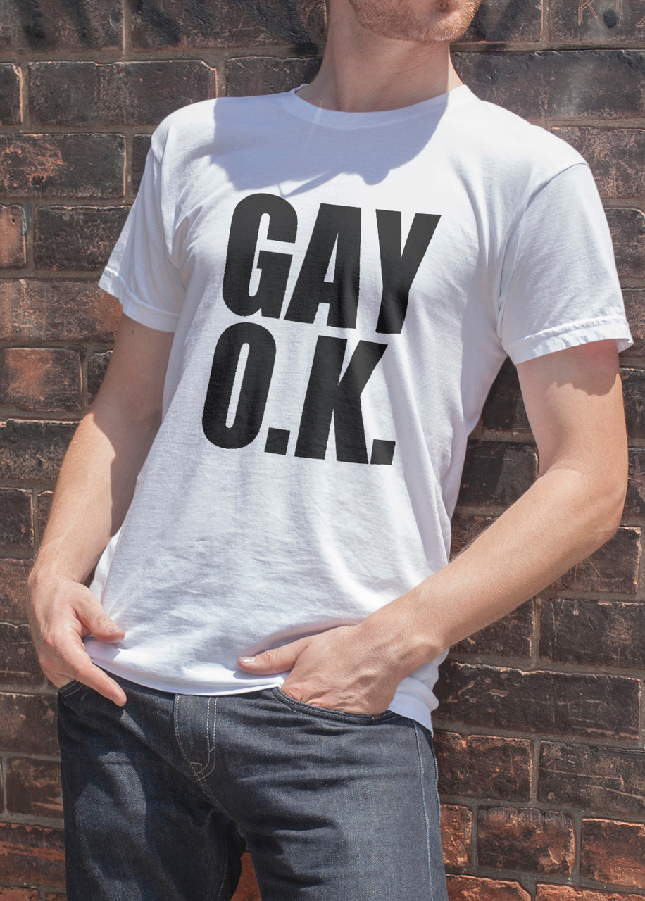 GAY OK. Tシャツ XL イエロー American Apparel Gay OK T-Shirt