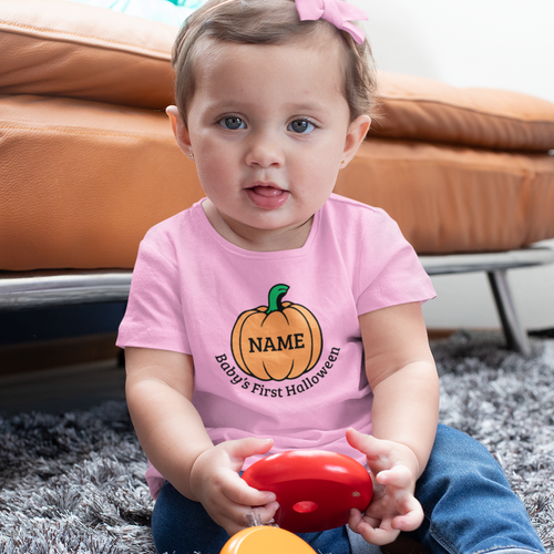 Baby's First Halloween (Pumpkin) PERSONALIZED Tee Baby's First Halloween (Pumpkin) PERSONALIZED Tee