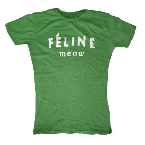 Feline Meow Womens T-Shirt