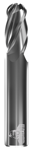 CARBIDE END MILL, BALLNOSE, 4 FLUTE, 11/64''DIA, 5/8''LOC, 2''OAL, 3/16''SHANK CARBIDE END MILL, BALLNOSE, 4 FLUTE, 11/64''DIA, 5/8''LOC, 2''OAL, 3/16''SHANK