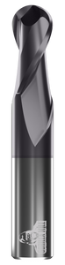 CARBIDE END MILL, BALLNOSE, 2 FLUTE, 1/2''DIA, 1''LOC, 3''OAL, TIALN COATED CARBIDE END MILL, BALLNOSE, 2 FLUTE, 1/2''DIA, 1''LOC, 3''OAL, TIALN COATED