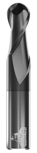 CARBIDE END MILL, BALLNOSE, 2 FLUTE, 1/2''DIA, 1''LOC, 3''OAL, TICN COATED CARBIDE END MILL, BALLNOSE, 2 FLUTE, 1/2''DIA, 1''LOC, 3''OAL, TICN COATED