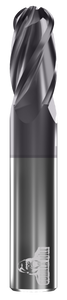 CARBIDE END MILL, BALLNOSE, 4 FLUTE, 1/2''DIA, 1''LOC, 3''OAL, TIALN COATED CARBIDE END MILL, BALLNOSE, 4 FLUTE, 1/2''DIA, 1''LOC, 3''OAL, TIALN COATED