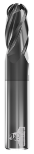 CARBIDE END MILL, BALLNOSE, 4 FLUTE, 1/2''DIA, 1''LOC, 3''OAL, TICN COATED CARBIDE END MILL, BALLNOSE, 4 FLUTE, 1/2''DIA, 1''LOC, 3''OAL, TICN COATED