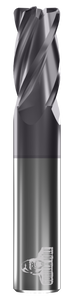 CARBIDE END MILL, STUB, RAD, 4 FLUTE, 20.00MM DIA, 22.00MM LOC, 75.00MM OAL, 1.00MM RAD, TIALN COATED CARBIDE END MILL, STUB, RAD, 4 FLUTE, 20.00MM DIA, 22.00MM LOC, 75.00MM OAL, 1.00MM RAD, TIALN COATED