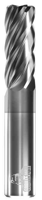 GORILLA MILL, PHENOM, LONG, RAD, 5 FLUTE, 7/16''DIA, 1-1/2''LOC, 3-1/2''OAL, .060'' RAD, GMS² COATED