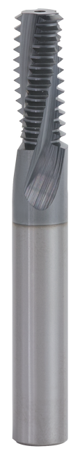 GORILLA MISSING LINK, CARBIDE THREADMILL, COOLANT, 4 FLUTE, 9/16-24UN, .496''DIA, 2X, 1.145''LOC, 80MM OAL, 1/2''SHANK, GMX-35 COATED
