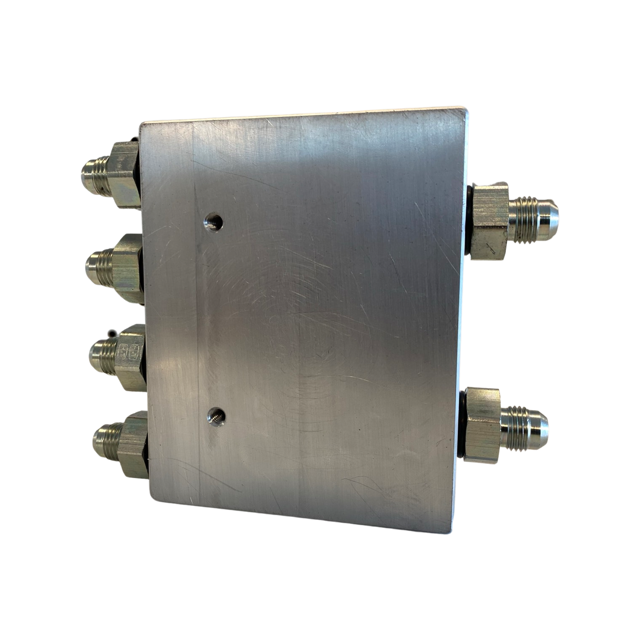 Aluminum Hydraulic Distribution Block with (6) #6 JIC Adapters - Mega ...