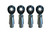 2 LH & 2 RH 3/8" Bore X 3/8"-24 Shank, 5/8 ID Tube Insert with Nut
