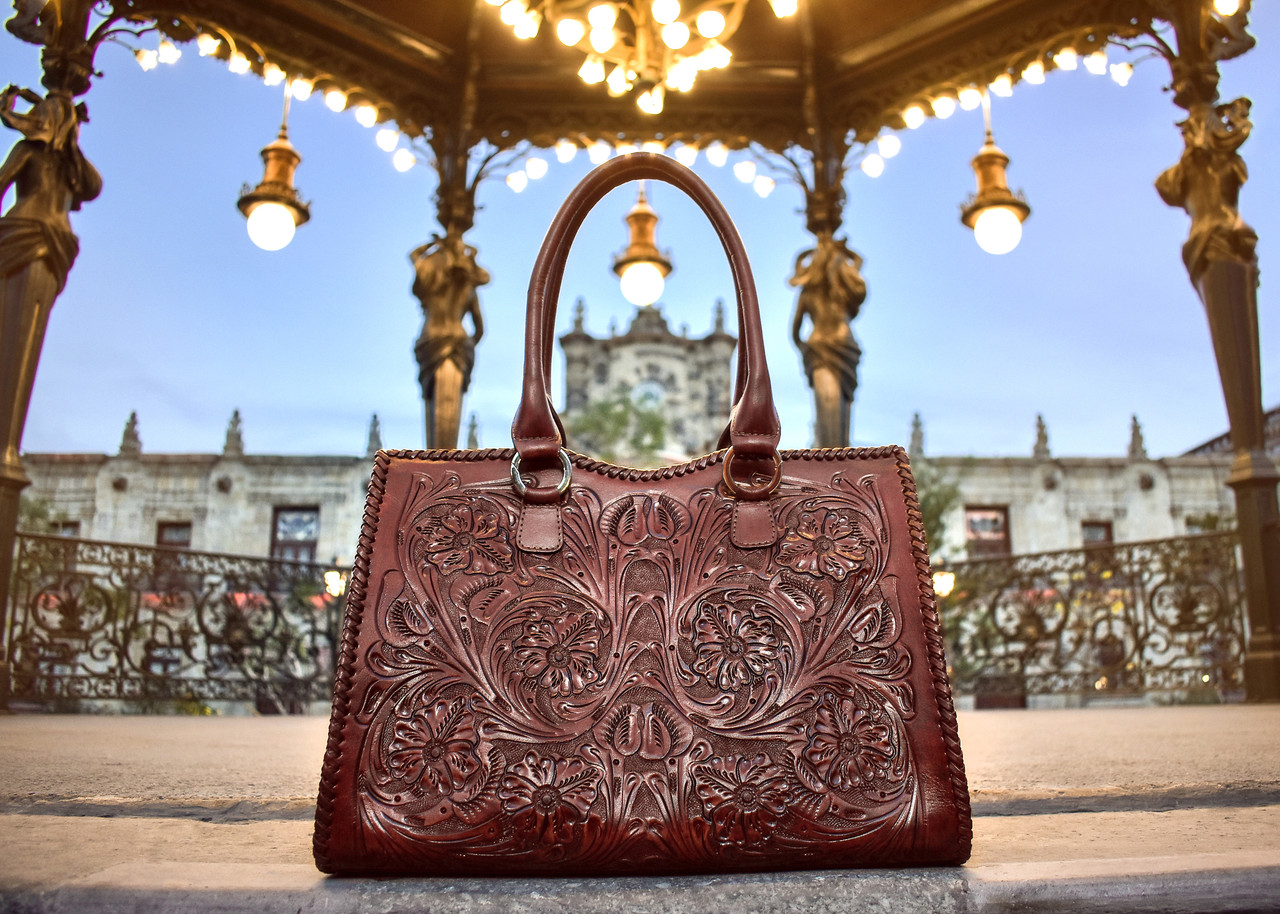 Fine Hand-tooled Leather Tote Bags & Purses, Best, Online, Buy in 2023 |  Gold leather bags, Brown leather purses, Tooled leather handbags