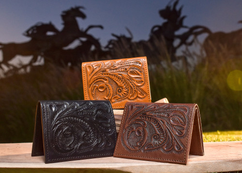 Zapotec Hand Tooled Leather Wallet