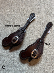 Spur Straps - Meander or Shell Stamp