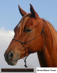 Double Diamond Halter Co. Series #110 available in brown with black tracer