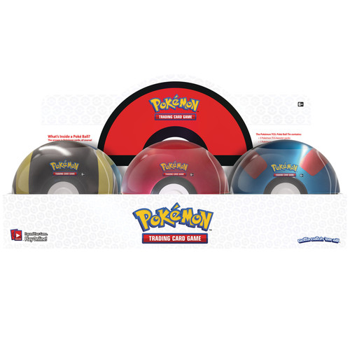 Pokemon: Q4 2021 Pokeball Tin Display of 6