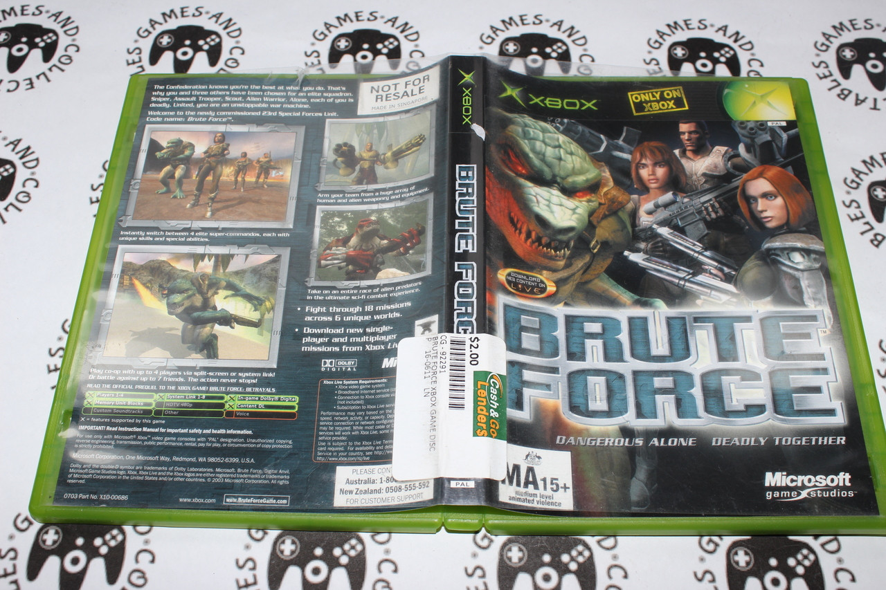 Jeu XBOX Brute Force boîte + jeu version PAL (n°1744P