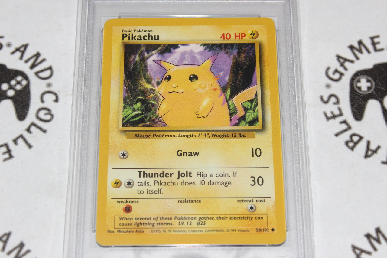 yellow cheek pikachu pokemon card #58 Prices | Base Set 1999 Pokmon Pikachu Yellow Cheeks