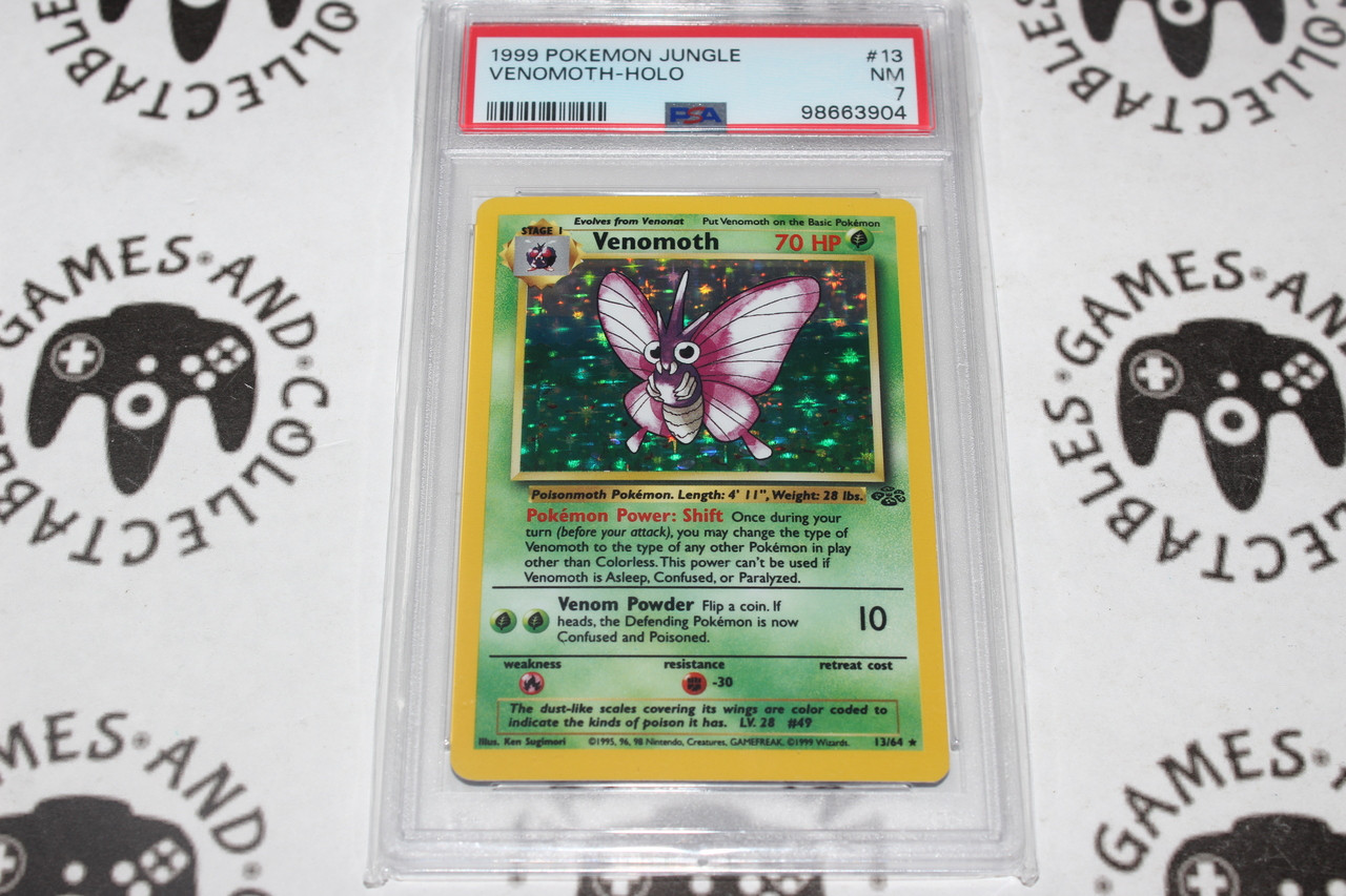 Pokemon TCG | Venomoth #13/64 - PSA 7 | Holo | Graded