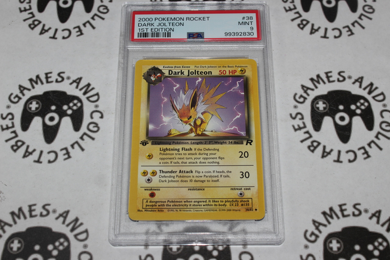 Pokemon TCG | Dark Jolteon #38/82 - 1st Edition - PSA 9 | Graded
