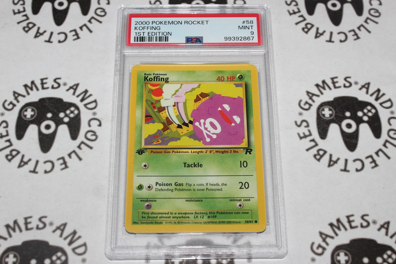 Pokemon TCG | Koffing #58/82 - 1st Edition - PSA 9 | Graded (1)
