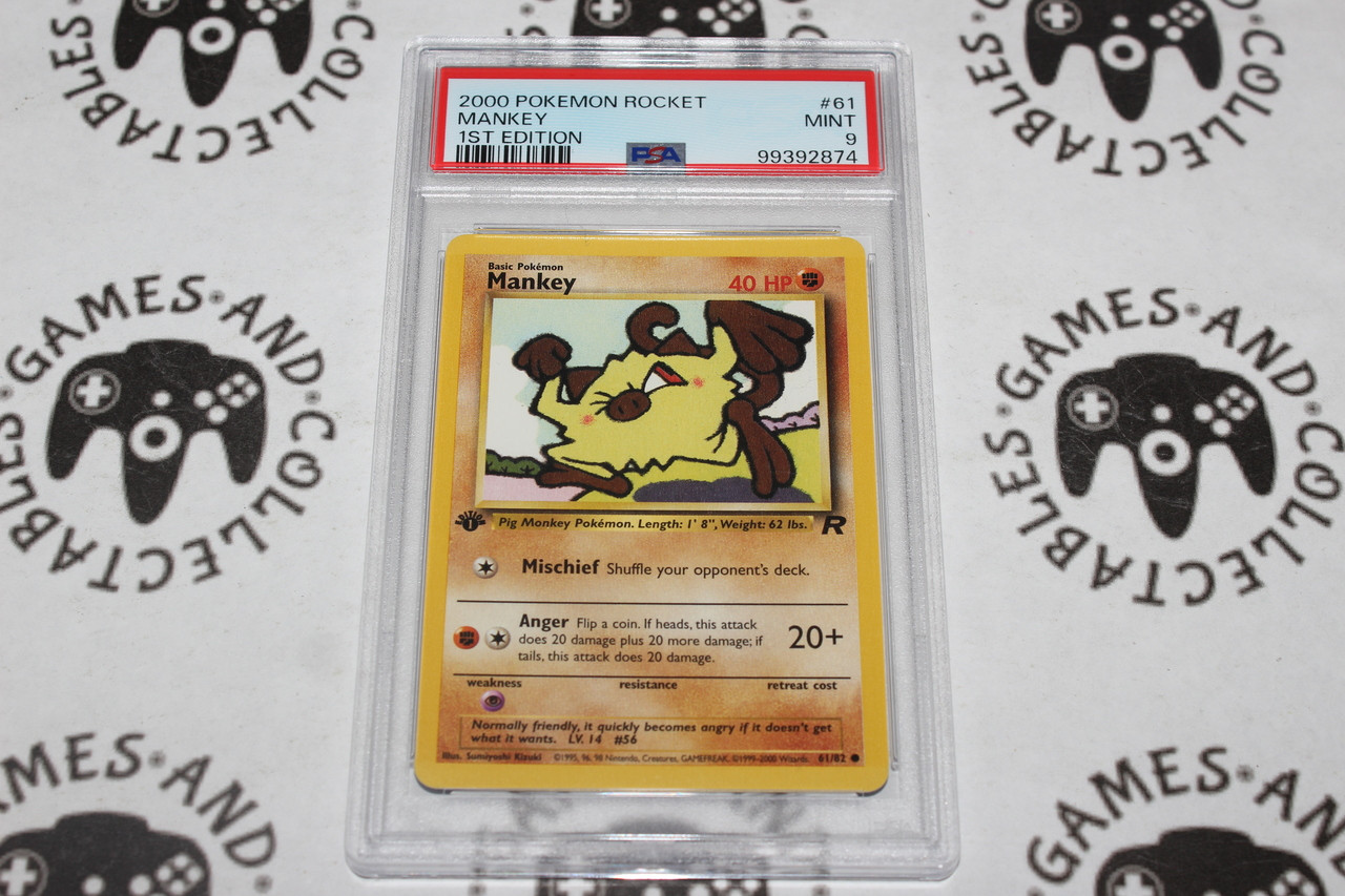 Pokemon TCG | Mankey #61/82 - 1st Edition - PSA 9 | Graded (1)