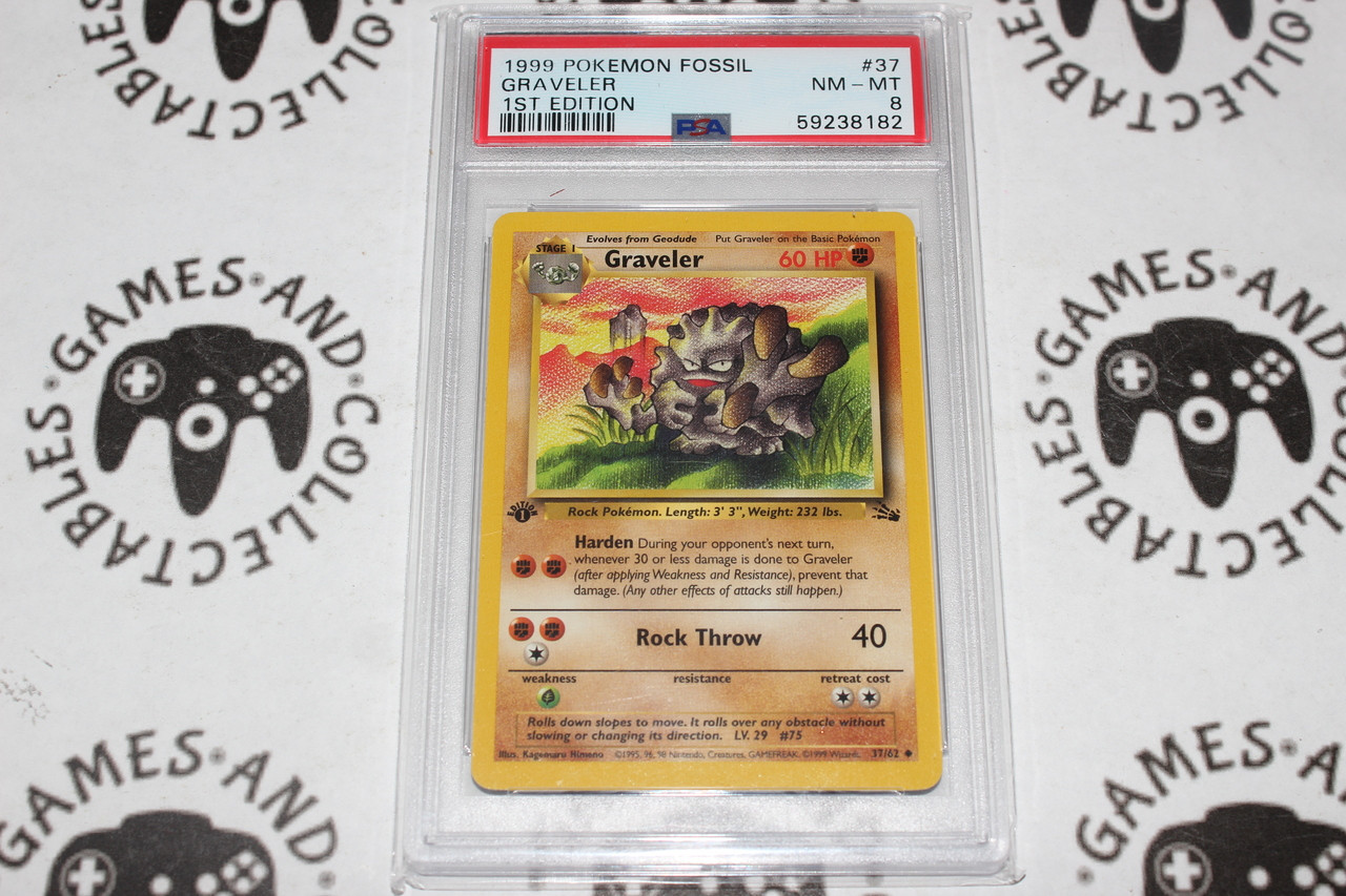 Pokemon TCG | Graveler #37/62 - 1st Edition - PSA 8 | Graded