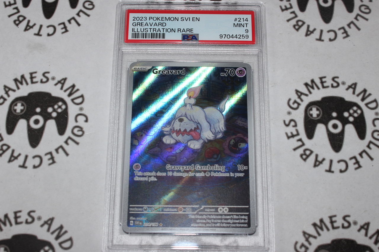 Pokemon TCG | Greavard #214/198 - PSA 9 | Illustration Rare | Graded