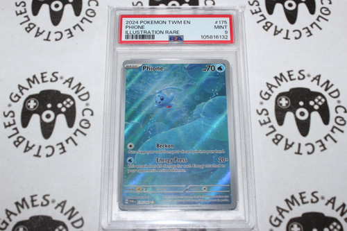 Pokemon TCG | Phione #175/167- PSA 9 | Illustration Rare | Graded (1) - 

This card is from the Twilight Masquerade set.