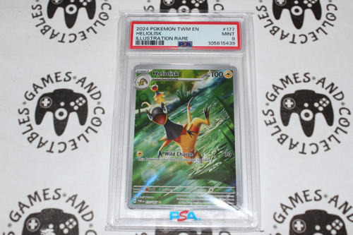 Pokemon TCG | Heliolisk #177/167- PSA 9 | Illustration Rare | Graded (1)- 

This card is from the Twilight Masquerade set.