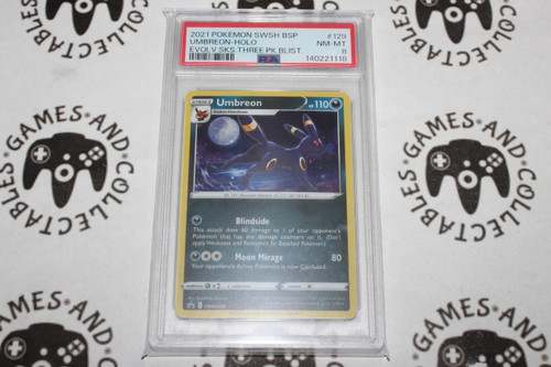 Pokemon TCG | Umbreon #129 - Promo SWSH129 - PSA 8 | Holo | Graded - 

This card is from the Evolving Skies set.