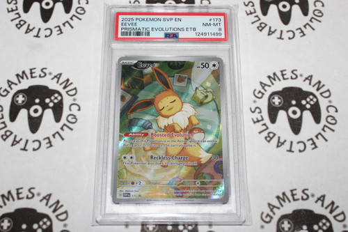 Pokemon TCG | Eevee #173 - Promo SVP173 - PSA 8 | Full Art | Graded - 

This card is from the Prismatic Evolutions set.