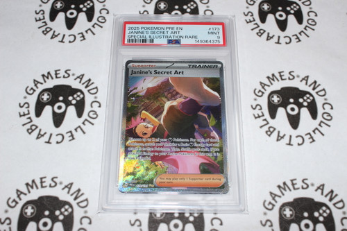 Pokemon TCG | Janine's Secret Art #173/131 - PSA 9 | Special Illustration Rare | Graded- 

This card is from the Prismatic Evolutions set.