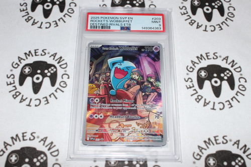 Pokemon TCG | Team Rocket’s Wobbuffet #203 - Promo SVP203 - PSA 9 | Full Art | Graded - 

This card is from the Destined Rivals set.