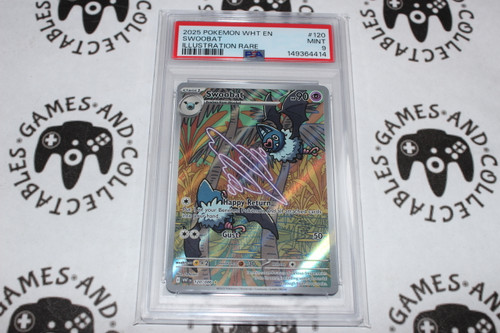 Pokemon TCG | Swoobat #120/086 - PSA 9 | Illustration Rare | Graded - 

This card is from the White Flare set.