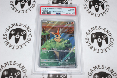 Pokemon TCG | Victini #208- Promo SVP208 - PSA 8 | Full Art | Graded - 

This card is from the White Flare Black Bolt set.