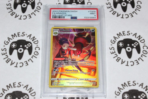 Pokemon TCG | Ariados #TG09/TG30 - PSA 9 | Trainer Gallery | Graded - 

This Card is from the Brilliant Stars Set.
This Card is a Trainer Gallery.