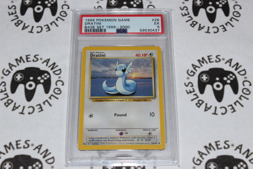Pokemon TCG | Dratini #26/102 - PSA 5 | Graded - 

This card is from the Base Set.