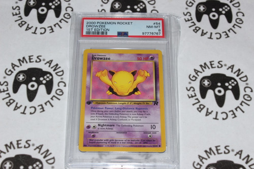 Pokemon TCG | Drowzee #54/82 - 1st Edition - PSA 8 | Graded - 

This card is from the Team Rocket set.