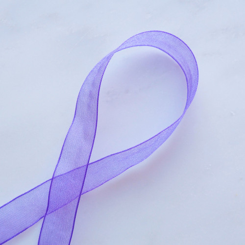 Sheer Ribbon: 15mm Purple