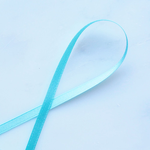 Double Faced Satin Ribbon: 5mm Turquoise