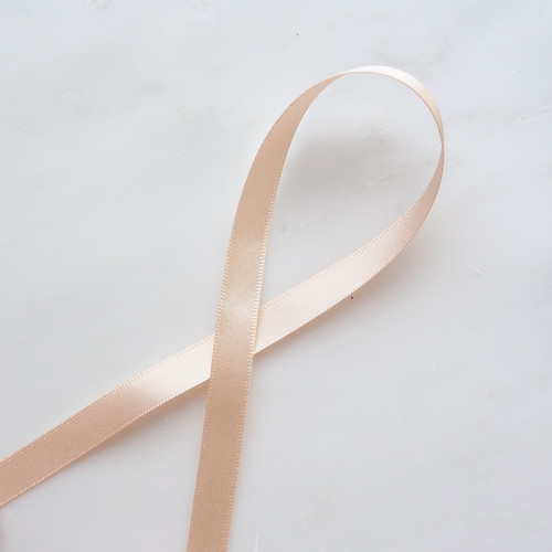 Double Faced Satin Ribbon: 10mm Cream